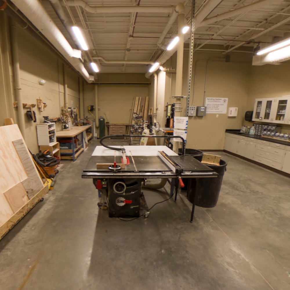 A woodworking shop
