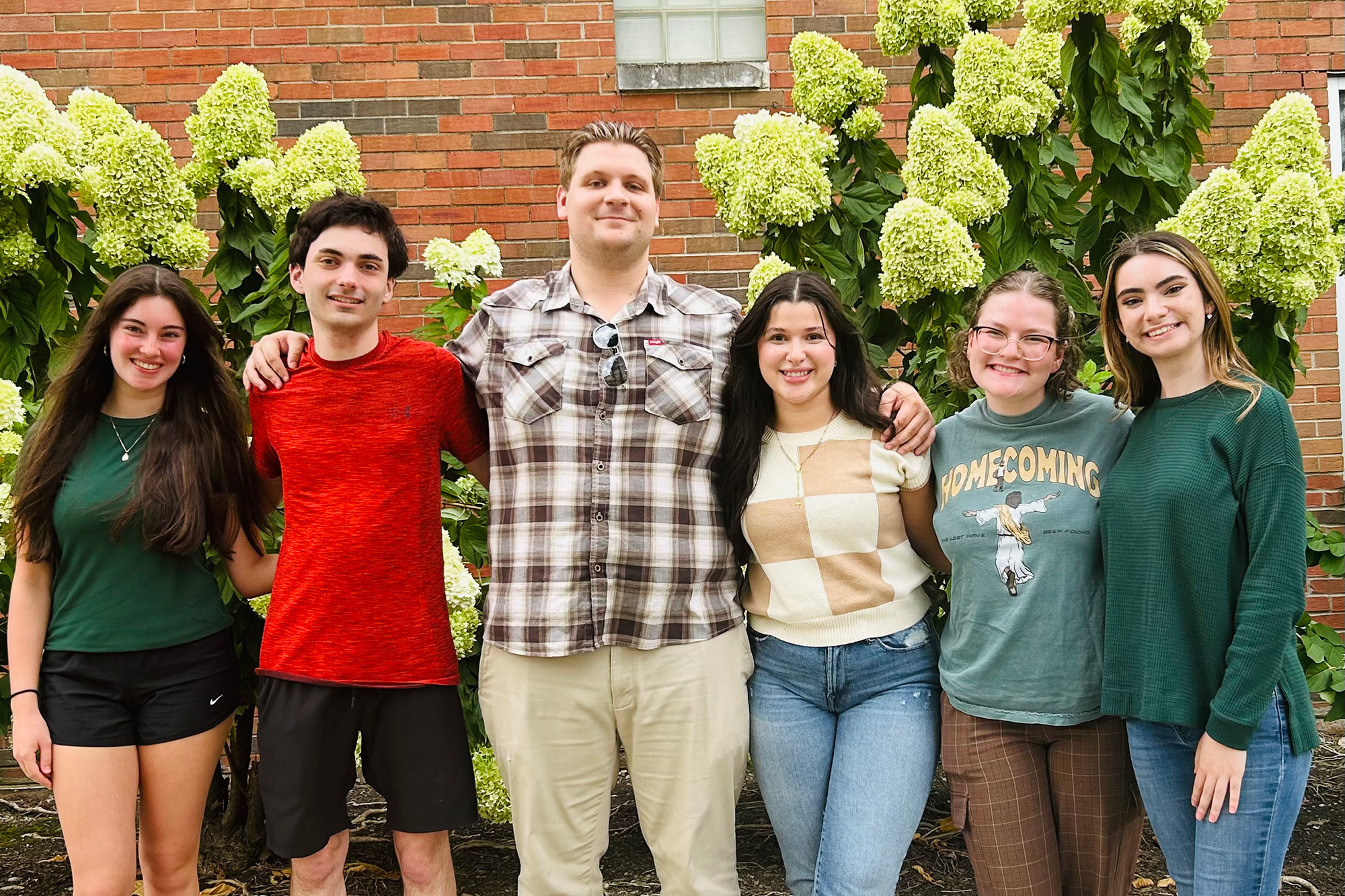 Left to right: Natalie Suarez, Declan Weindel, Charles Albert, Melanie Perez, Lucy Regnier and Nellie Marcotte