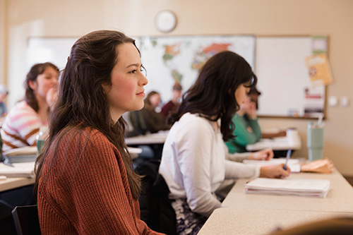 Students in class