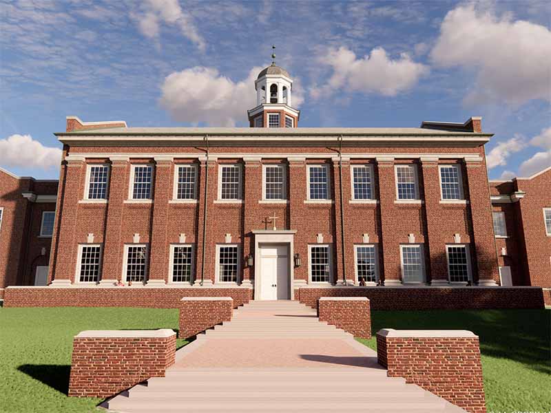 Rendering of the Library exterior